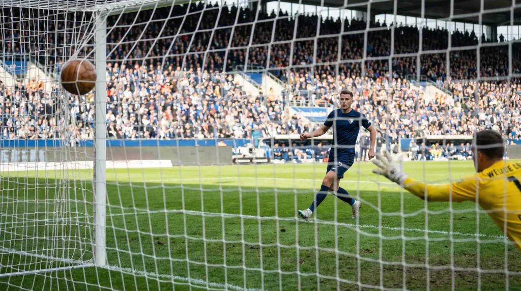 Tor-Verteilung und Tor-Schnitt-Diagramme für die 2. Bundesliga über mehrere Saisons
